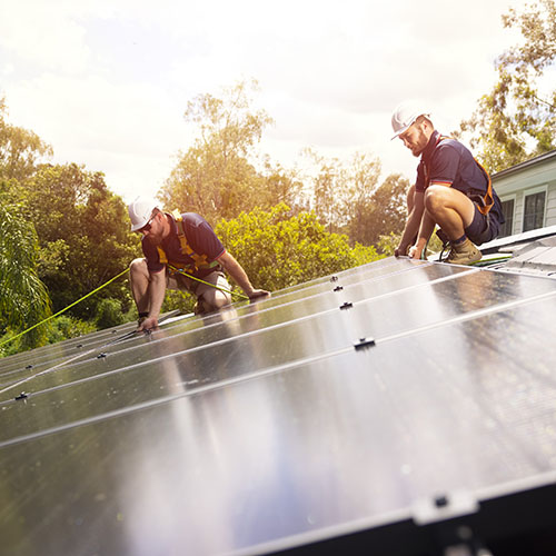 Installers on Roof