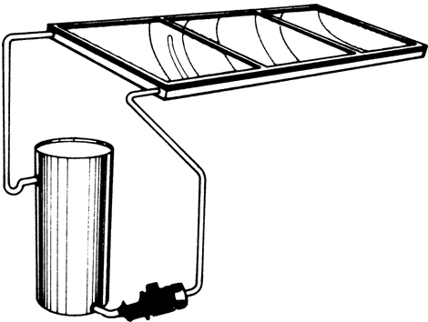 Floor mounted copper tank